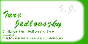 imre jedlovszky business card